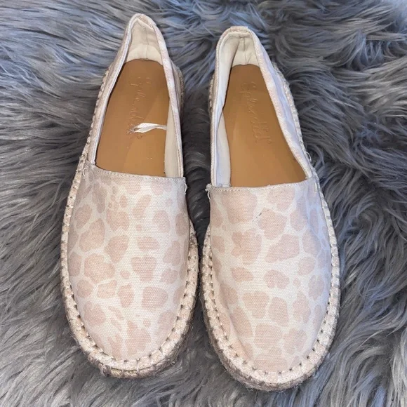 EUC Splendid Laney Animal Print Ivory Cheetah Espadrille Flats Size 8.5 - Picture 2 of 9